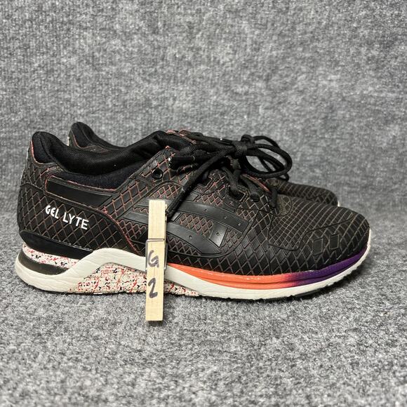 Asics Gel Lyte Shoes Mens Size 6 Black Multicolor Running Low Top Gradient HN543 - Picture 9 of 9